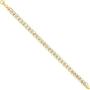 14K Solid Yellow White Gold Bracelete 7.5' inches